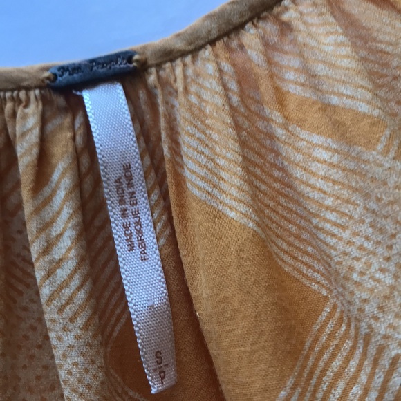 FP Free People Boho Peasant Plaid Constantine Dress Prairie Babydoll Academia - Picture 16 of 16